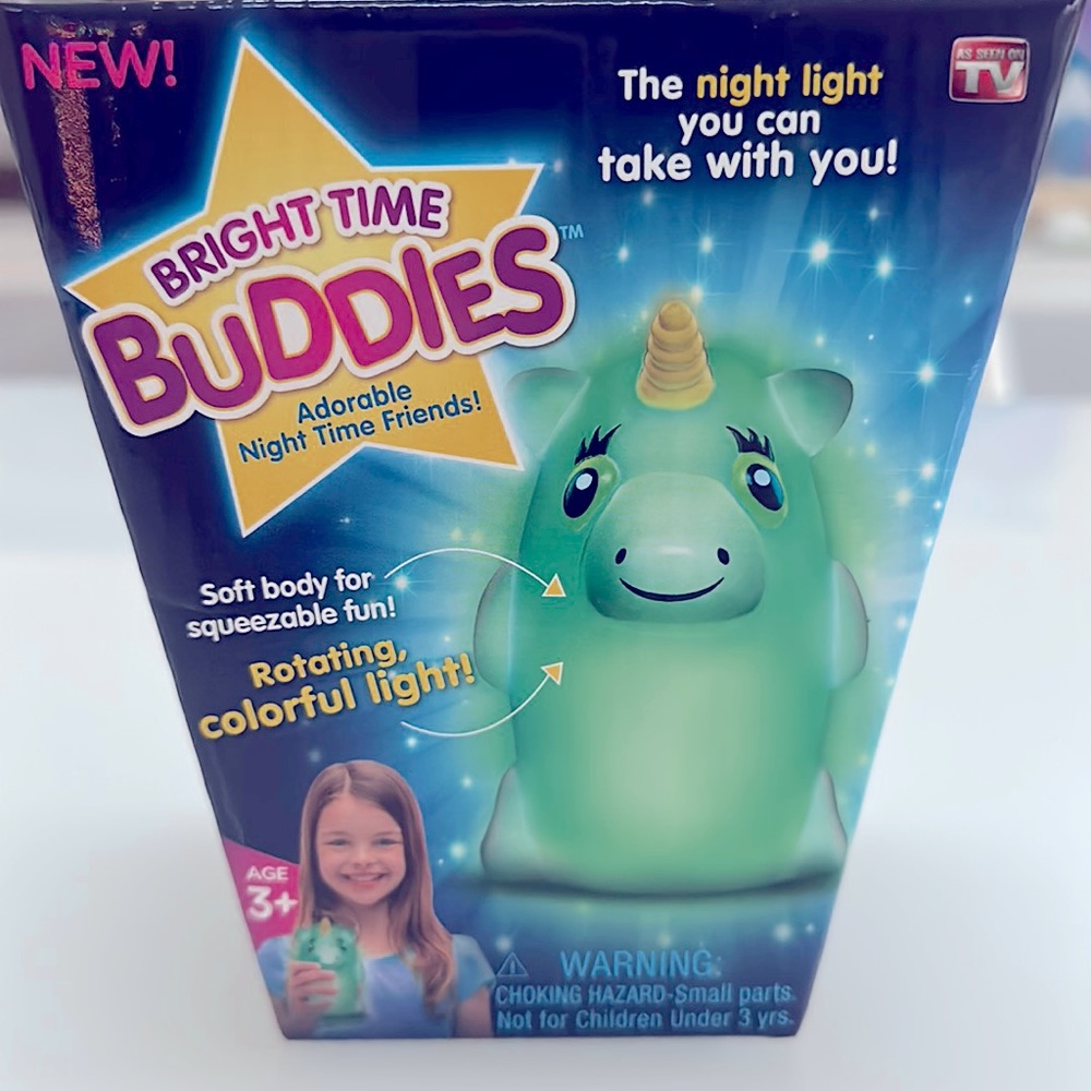 NEW Bright Time Buddies Unicorn Portable Night Light